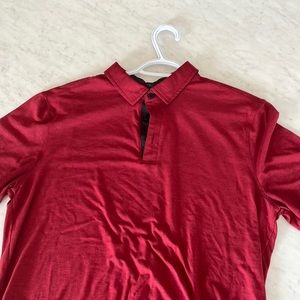 Mens lululemon athletica golf shirt burgundy